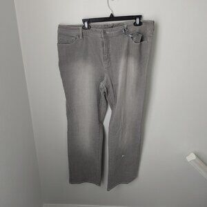 NWT Chico's Platinum Women's 100% Cotton Quartz/Gray Jean, 18 Tall